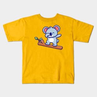 Cute Koala Dabbing On The Tree Kids T-Shirt